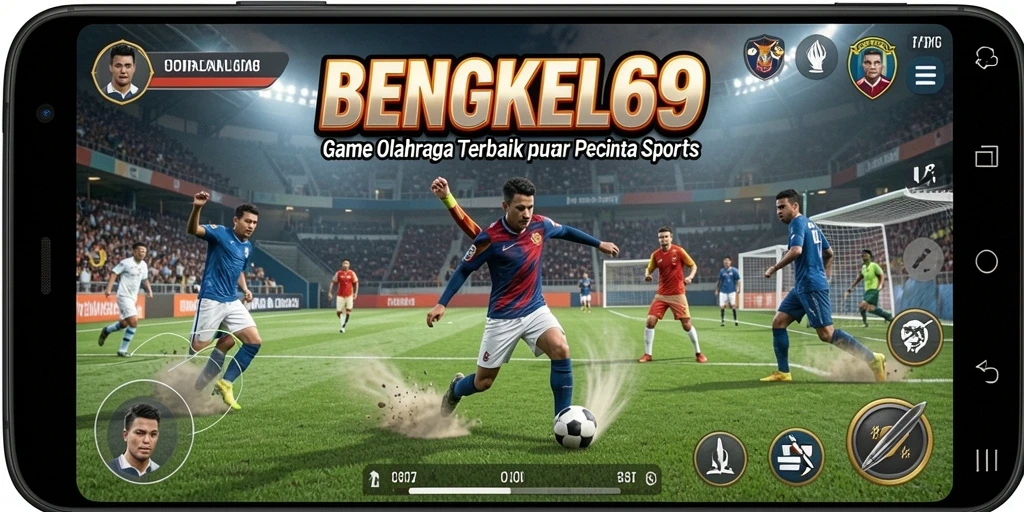 Tampilan gameplay seru dari BENGKEL69 yang menampilkan aksi olahraga.