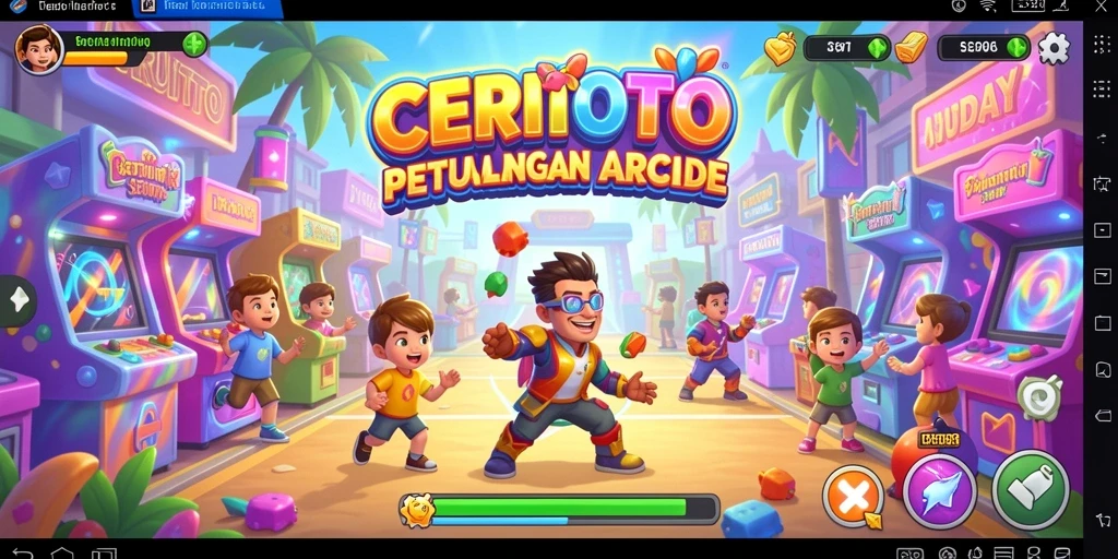 Screenshot dari gameplay <strong>CERITOTO</strong> yang menunjukkan aksi seru di dalam game Arcade.