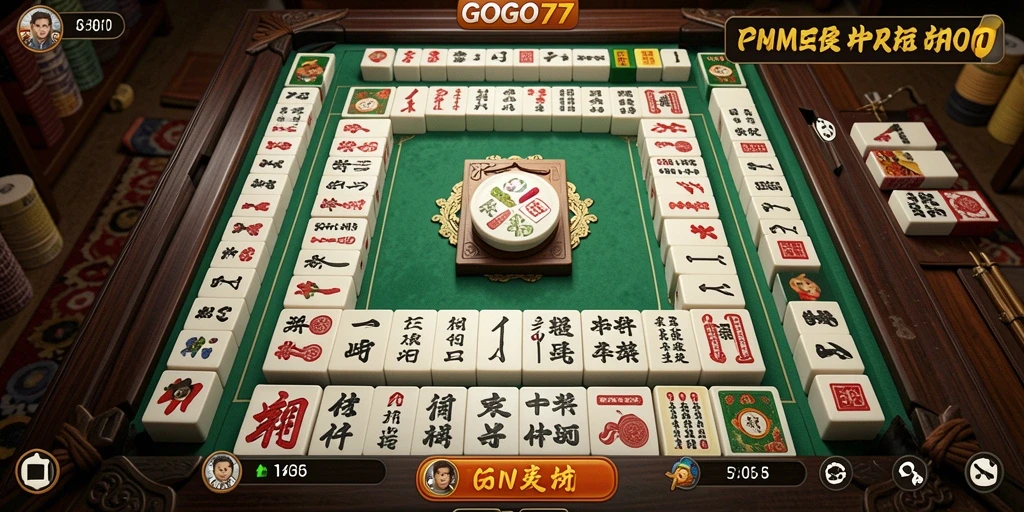 Tampilan gameplay Mahjong yang menarik di GOGO77.
