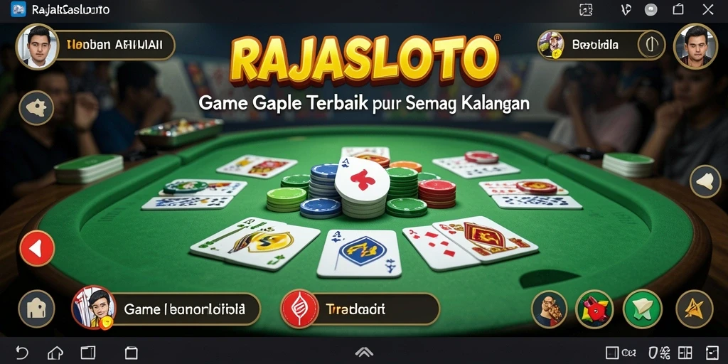 Tampilan permainan Gaple yang seru dan menantang di RAJASLOTO.