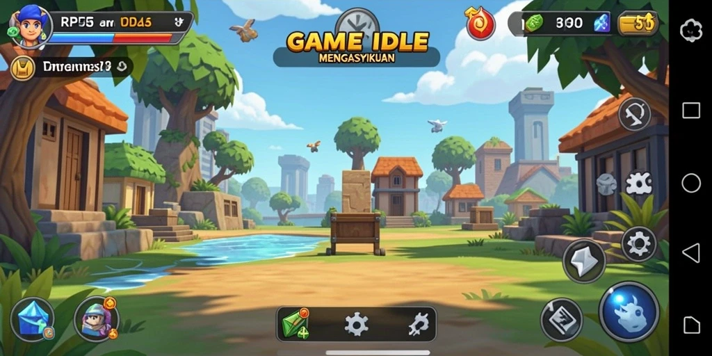 Gameplay RP55 yang menarik dan menyenangkan dalam format Idle.