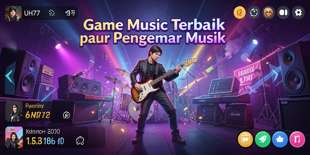 Gameplay UH77 yang menarik dengan lagu-lagu musik seru.